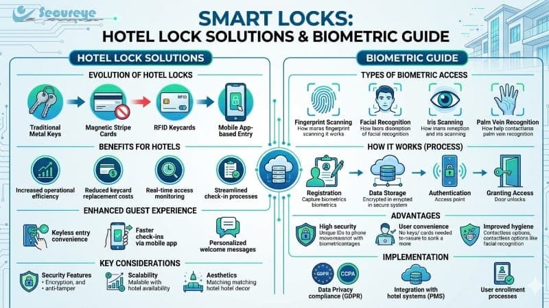 Smart Locks: Biometric Hotel Access & Video Door Phone