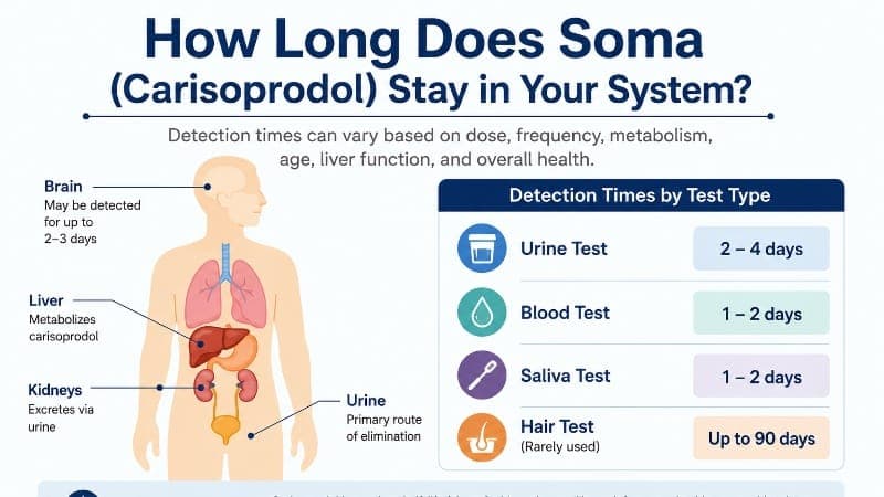 How Long Does Carisoprodol (Soma) Stay in Your System?