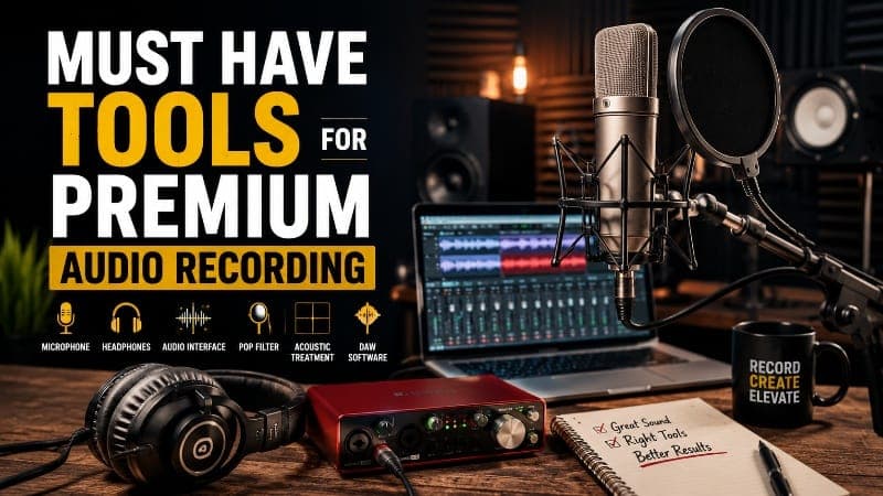 Must have tools for premium audio recording