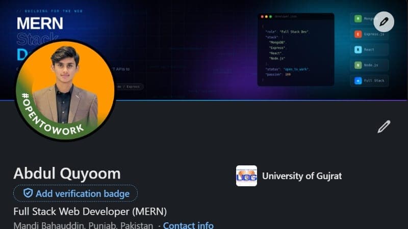 Abdul Quyoom Full-Stack (MERN) Developer