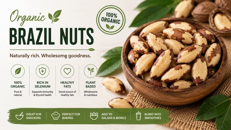 Brazil Nuts Organic High Selenium Superfood Boost